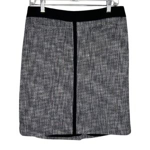 Talbots Skirt Womens 10 Petite Black Tweed Pencil Skirt Straight Preppy‎ Office